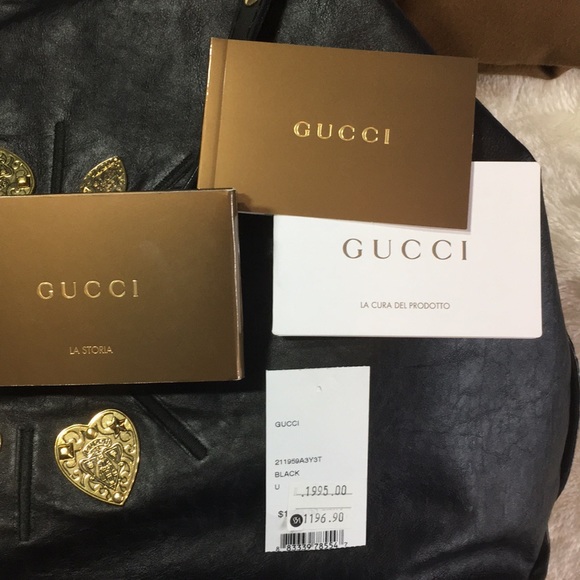 Gucci Black Leather Tote Handbag - Picture 7 of 7